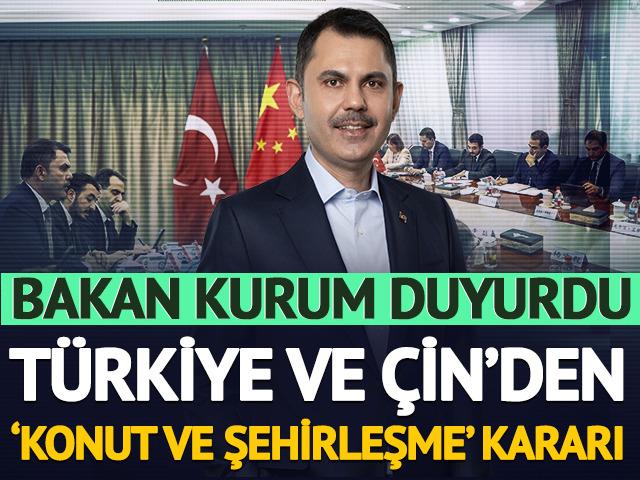 T&uuml;rkiye ve &Ccedil;in arasında konut ve şehirleşmede ortak &ccedil;alışma grubu