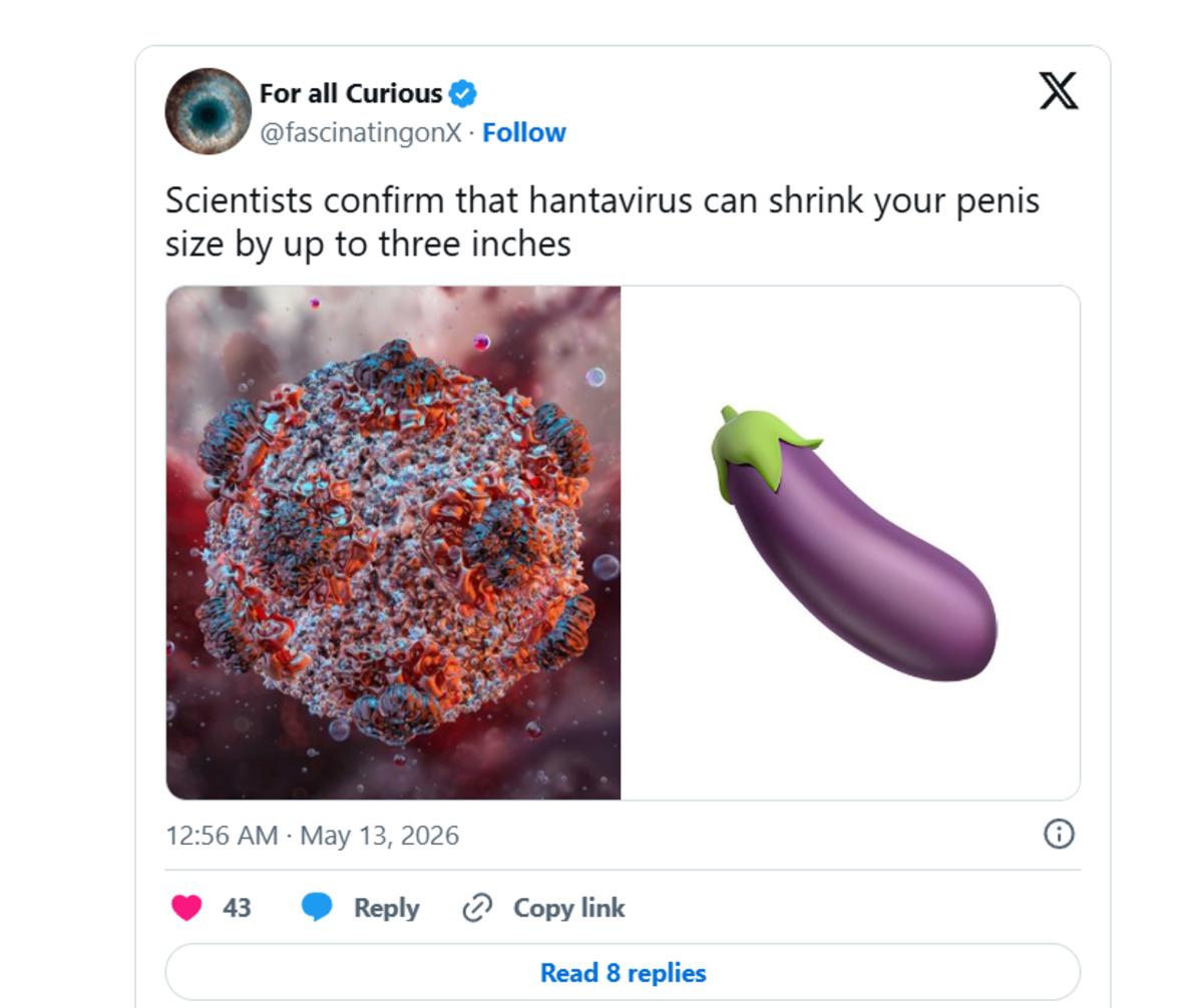 Sosyal medyada yayılan &ldquo;hantavir&uuml;s penis k&uuml;&ccedil;&uuml;lt&uuml;yor&rdquo; iddiası g&uuml;ndem oldu! 1