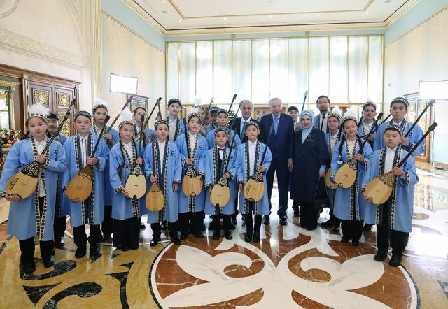 Cumhurbaşkanı Erdoğan, Kazakistan da resmi t&ouml;renle karşılandı 7
