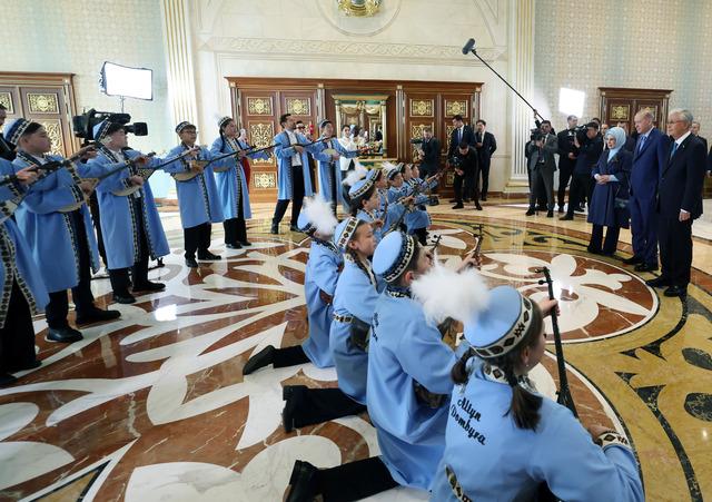 Cumhurbaşkanı Erdoğan, Kazakistan da resmi t&ouml;renle karşılandı 6