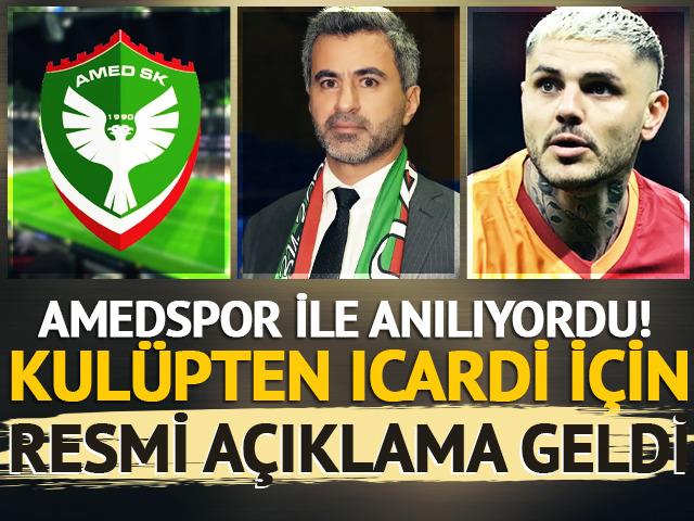 Amedspor'dan Mauro Icardi i&ccedil;in resmi a&ccedil;ıklama geldi!