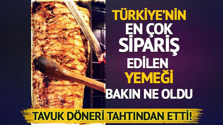 Tavuk d&ouml;ner zirveyi kaybetti! T&uuml;rkiye'nin en &ccedil;ok sipariş edilen yemeği bakın ne oldu