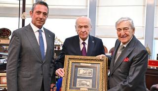 Rahmi Ko&ccedil; ve Ali Ko&ccedil;'tan Devlet Bah&ccedil;eli'ye ziyaret