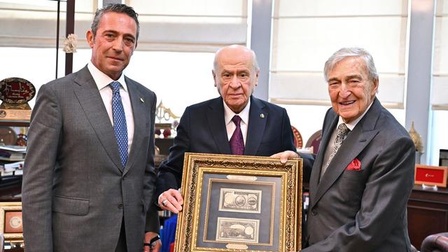 Rahmi Koç ve Ali Koç'tan Devlet Bahçeli'ye ziyaret