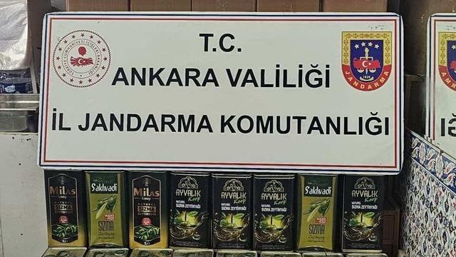 Ankara’da bir buçuk ton kaçak zeytinyağı ele geçirildi