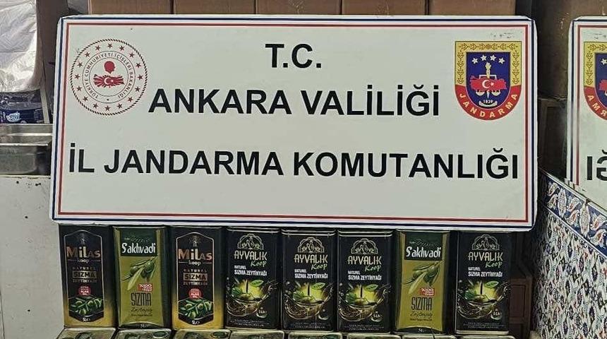 Ankara&rsquo;da bir bu&ccedil;uk ton ka&ccedil;ak zeytinyağı ele ge&ccedil;irildi