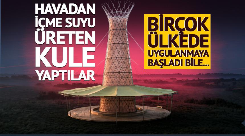 Havadan i&ccedil;me suyu &uuml;reten bambu kule yaptılar