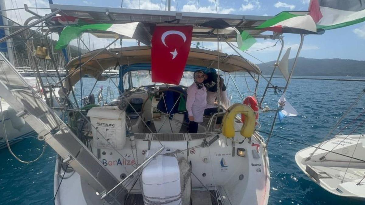 Global Sumud filosu Marmaris ten Gazze ye doğru yola &ccedil;ıktı 1