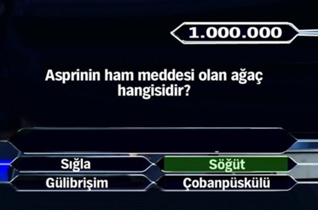 1 milyonluk final soruları
