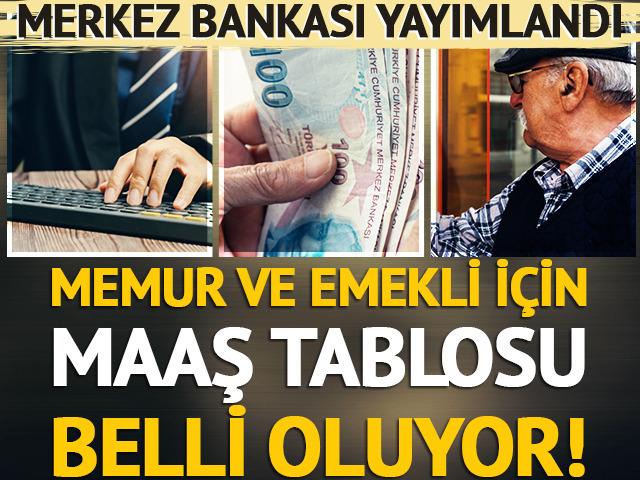 Memur ve emekli i&ccedil;in maaş tablosu belli oluyor!