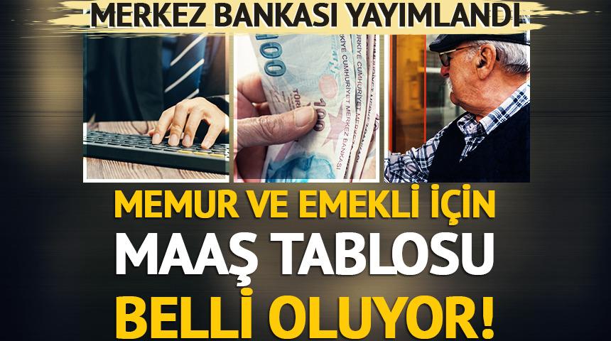 Memur ve emekli i&ccedil;in maaş tablosu belli oluyor!