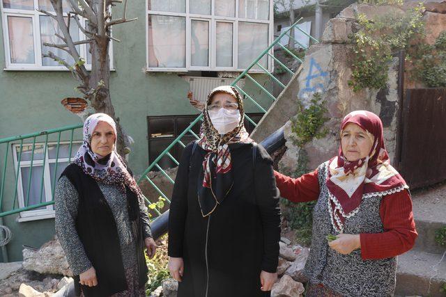 Toprak kayması nedeniyle boşaltılan 3 binada oturanlar mağdur