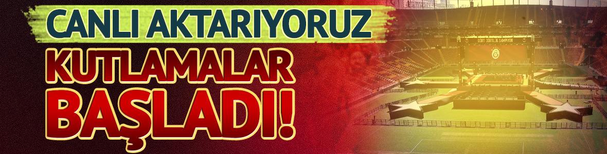 CANLI : Galatasaray, şampiyonluk kupasını kaldırıyor! B&uuml;y&uuml;k coşku başladı