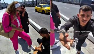 Galata K&ouml;pr&uuml;s&uuml;'ndeki rezillik karakolda bitti! 