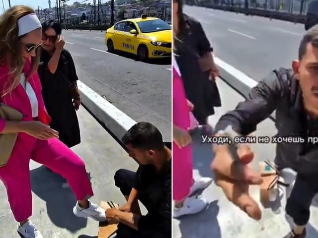 Galata K&ouml;pr&uuml;s&uuml;'ndeki rezillik karakolda bitti! 