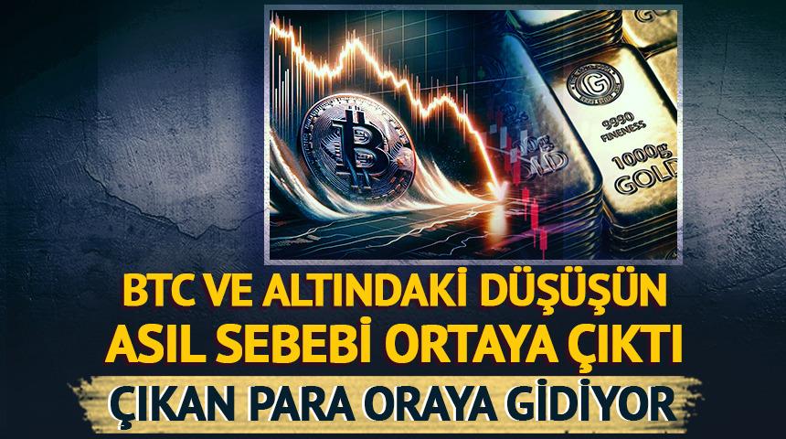 Bitcoin ve altındaki d&uuml;ş&uuml;ş&uuml;n perde arkası: &Ccedil;ıkan para oraya gidiyor