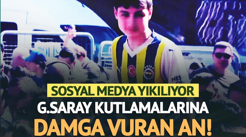 Galatasaray kutlamasına Fenerbah&ccedil;eli taraftar damga vurdu!