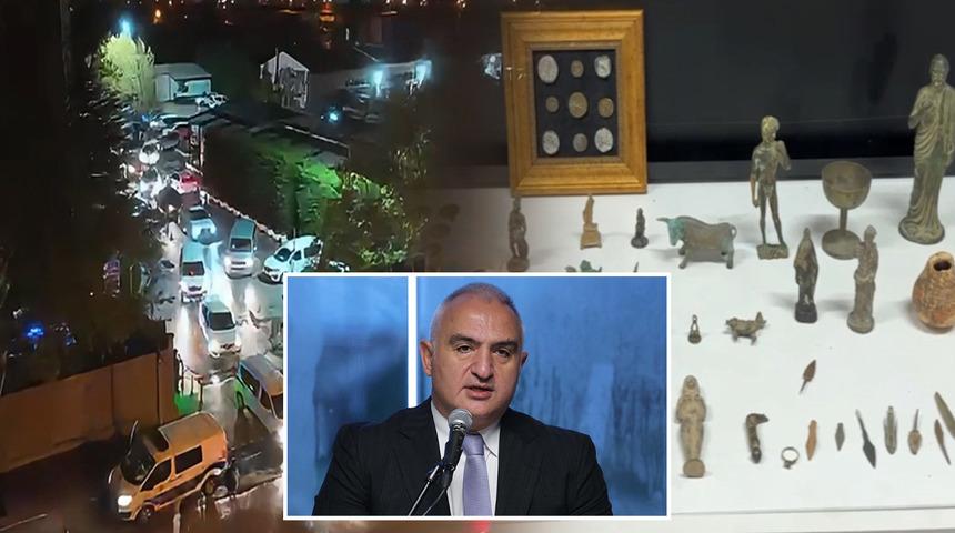 9 ilde tarihi eser operasyonu! Bakan Ersoy'dan ka&ccedil;ak&ccedil;ılıkla m&uuml;cadele mesajı: "Bu topraklara ait olan bu topraklarda kalacak"