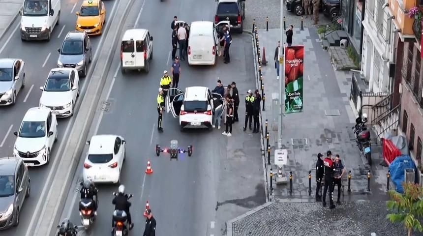 Fatih'te dron destekli asayiş ve narkotik denetimi