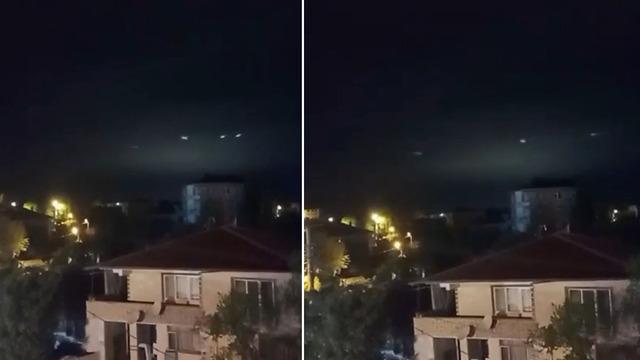 Sakarya'da gökyüzünde görülen ışıklar merak uyandırdı