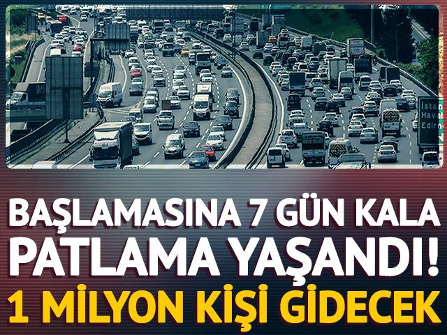 Başlamasına 7 g&uuml;n kala patlama yaşandı! 1 milyon kişi gidecek