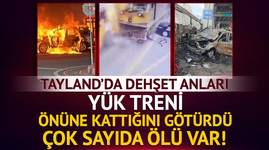 Tayland'da dehşet anları! Tren kalabalığı b&ouml;yle daldı: &Ccedil;ok sayıda &ouml;l&uuml; var