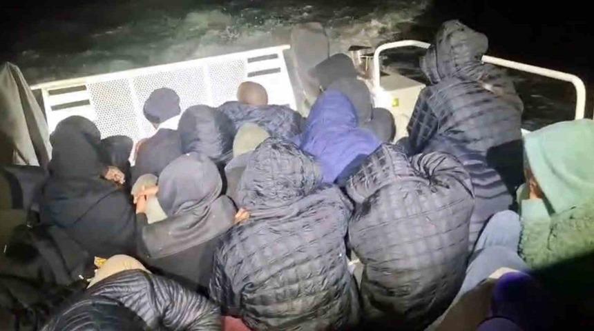 Milas a&ccedil;ıklarında 28 d&uuml;zensiz g&ouml;&ccedil;men yakalandı