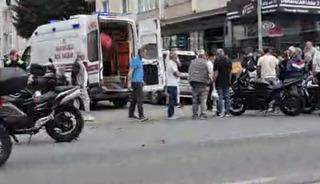 L&uuml;leburgaz&rsquo;da motosikletin &ccedil;arptığı yaya yaralandı