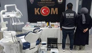 Bursa'da sahte diş muayenesine baskın: 2 g&ouml;zaltı