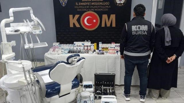 Bursa'da sahte diş muayenesine baskın: 2 gözaltı
