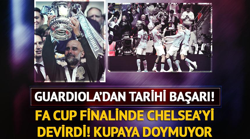 Manchester City Wembley'de tarih yazdı! Guardiola'dan 10 yılda rekor...
