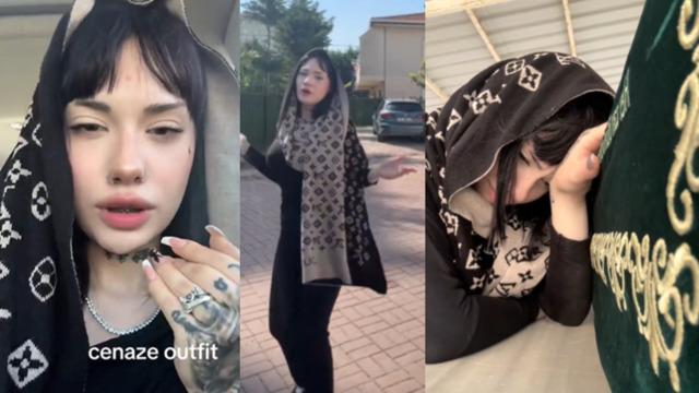 Dedesinin tabutunun başında video çekti! Umut Akyürek'in kızı çıktı