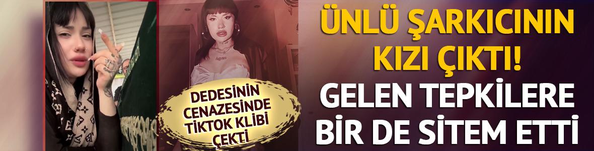 Dedesinin tabutunun başında video &ccedil;ekmişti! &Uuml;nl&uuml; şarkıcının kızı &ccedil;ıktı