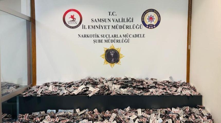 Samsun'da 33 bin 850 uyuşturucu hap ele ge&ccedil;irildi