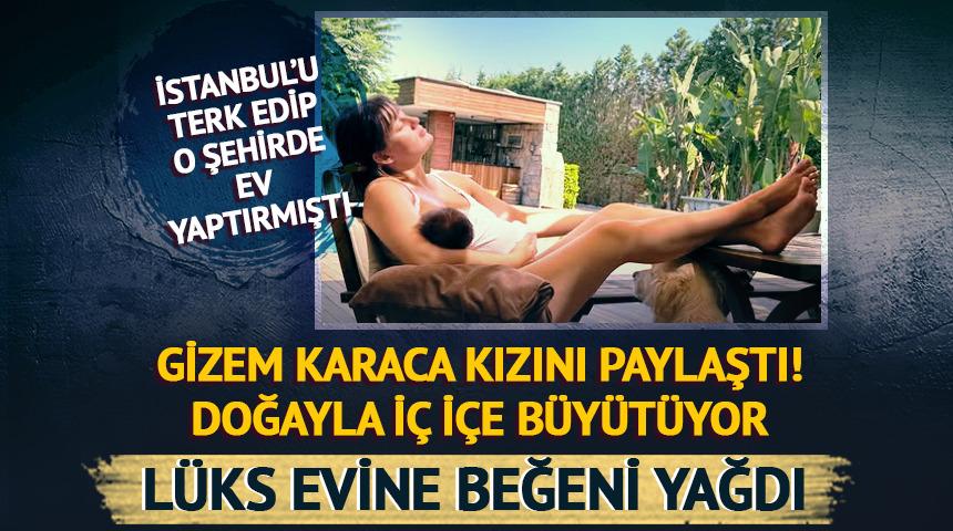 Gizem Karaca kızını paylaştı! Doğayla i&ccedil; i&ccedil;e b&uuml;y&uuml;t&uuml;yor