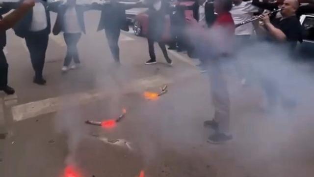 Bursa’da düğün magandası kamerada