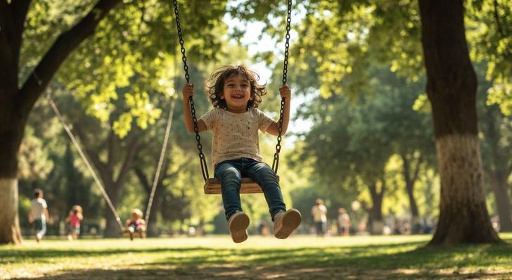 Parkta salıncak sırası beklerken ne kadar sabırlıdır?