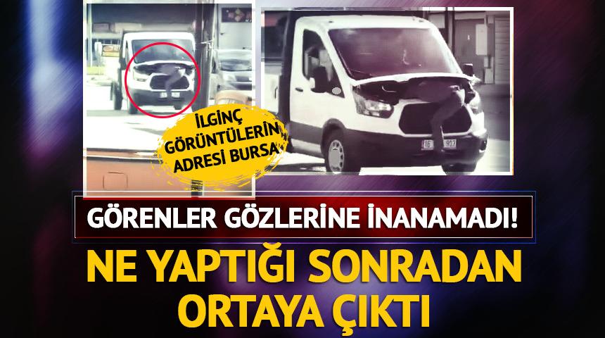 Kaputu a&ccedil;tı: Seyir halindeki kamyonette motor arıza tespiti!