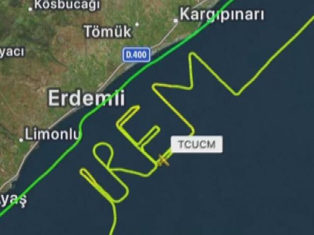 Adana'dan kalkan u&ccedil;ak 'İrem' isimli radar izini yazdı