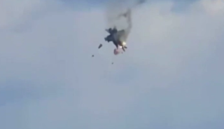 ABD'de iki savaş u&ccedil;ağı &ccedil;arpıştı! Saniye saniye kaydedildi