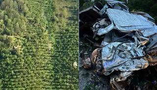 Yer: Giresun... Korkun&ccedil; kaza kamerada: Y&uuml;zlerce metrelik u&ccedil;urumdan aşağı d&uuml;şt&uuml;!