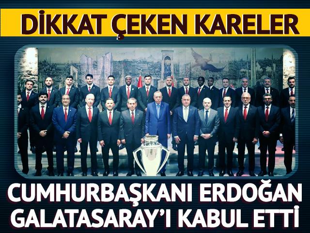 Cumhurbaşkanı Erdoğan, S&uuml;per Lig şampiyonu Galatasaray'ı kabul etti