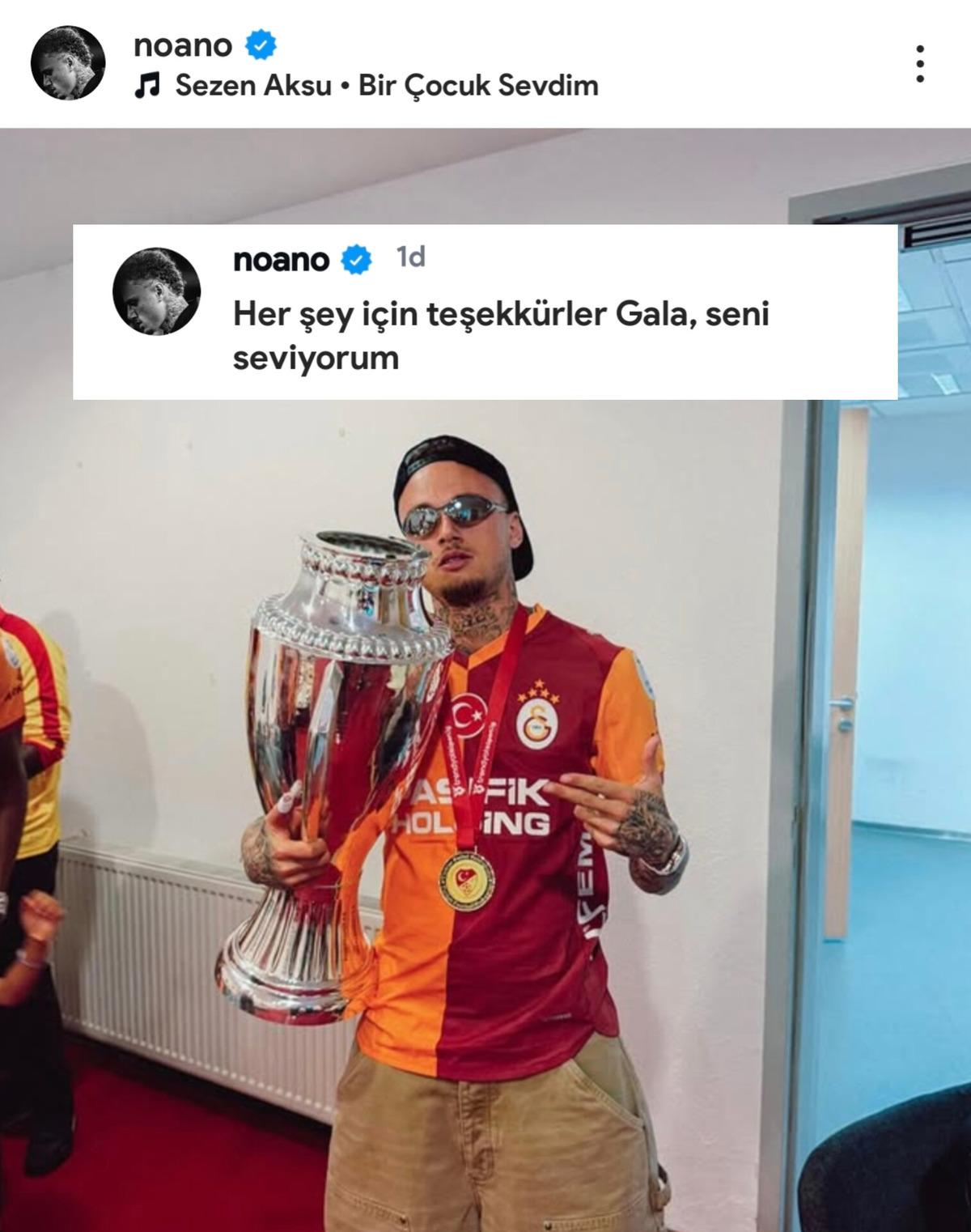 Noa Lang Galatasaray a veda etti! Paylaştığı şarkı g&uuml;ndem oldu 1