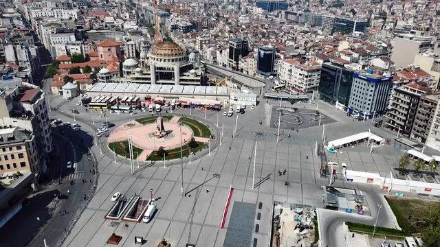  Taksim Meydanı havadan fotoğraflandı