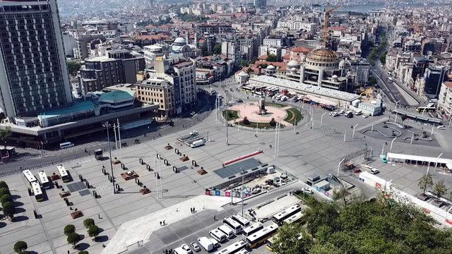  Taksim Meydanı havadan fotoğraflandı