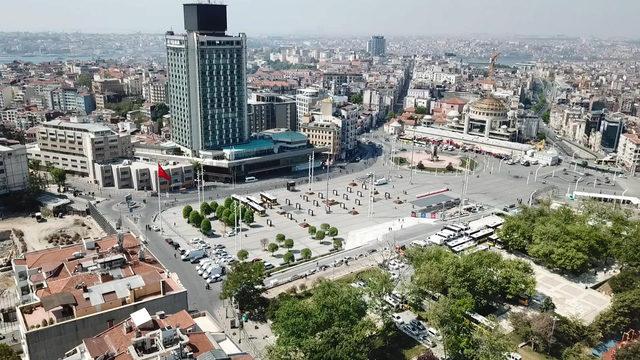  Taksim Meydanı havadan fotoğraflandı