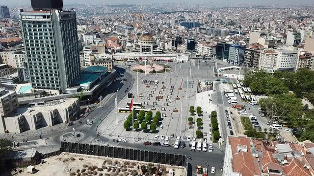  Taksim Meydanı havadan fotoğraflandı