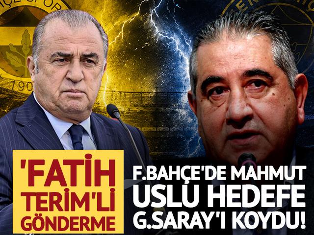 F.Bah&ccedil;e'de Mahmut Uslu hedefe G.Saray'ı koydu! 'Fatih Terim'li g&ouml;nderme