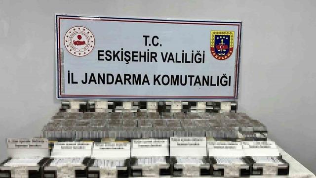 Jandarma 21 bin 240 adet içi doldurulmuş kaçak makaron ele geçirildi