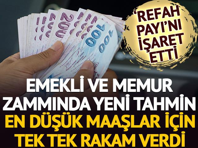 Emekli ve memur zammı i&ccedil;in yeni tahmin: İşte en d&uuml;ş&uuml;k maaşlar